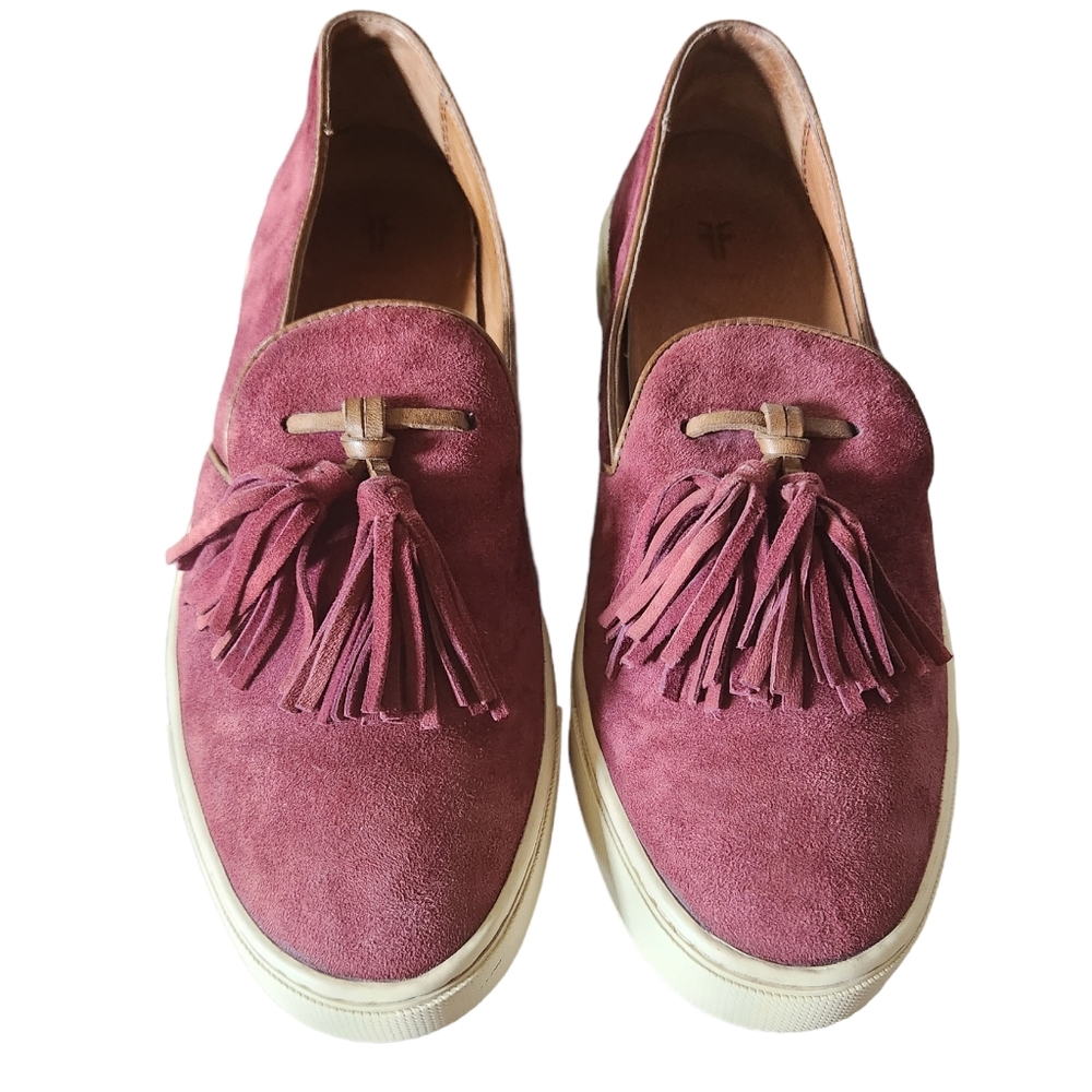FRYE 'Gemma' Suede Tassel Slip On Sneakers 7.5